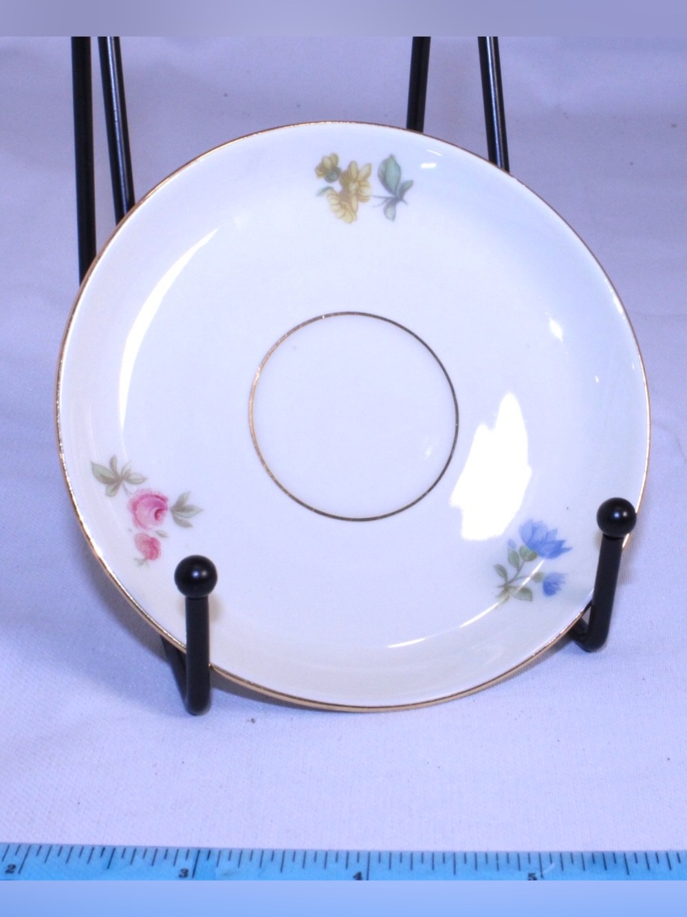Vintage saucer from Johann Haviland Bavaria - delicately painted flowers